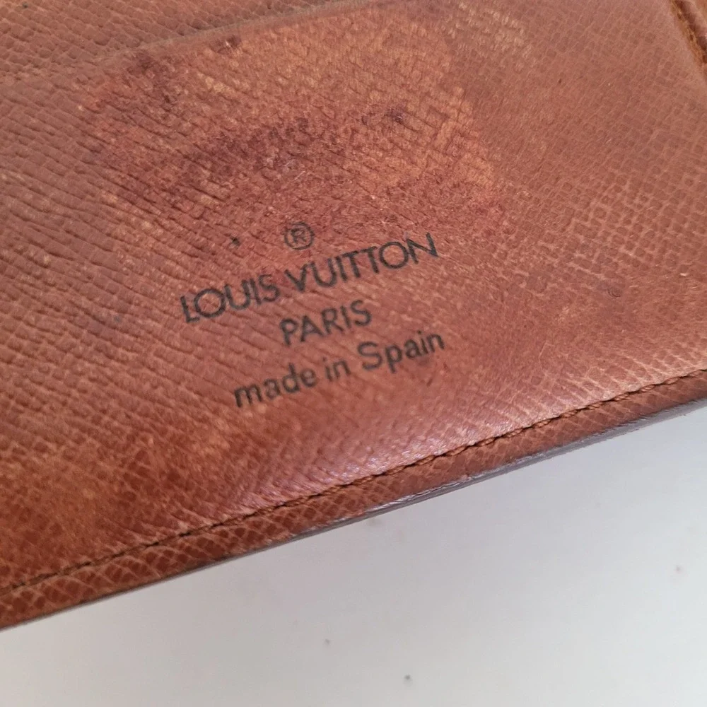 Louis Vuitton Monogram Canvas Bifold Wallet with Coin Pocket‎ Brown CA0934